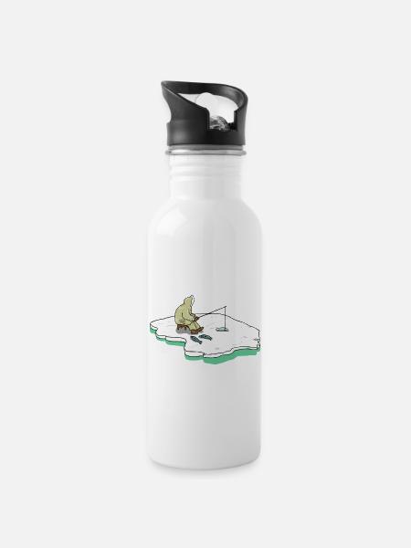 Snafu - Water bottle with straw - white