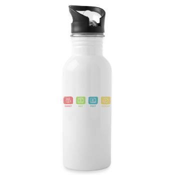 social media schedule - Water bottle with straw - white - Right