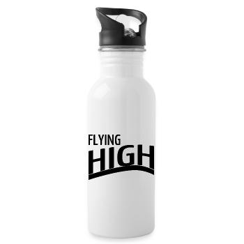 Sky Enthusiasts Happy Flight Adventures - Water bottle with straw - white - Right
