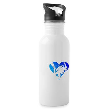 Scuba Tauchen Free Dive Diving Tauchen - Water bottle with straw - white - Right