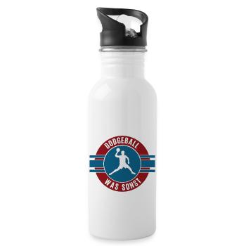 Dodgeball Was Sonst Spieler Trainer Dodgeballer - Trinkflasche mit integriertem Trinkhalm - Weiß - Rechts