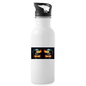 Flemish Fight - Water bottle with straw - white - Right