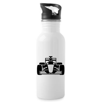 F1 Voiture de course - Gourde avec paille intégrée - blanc - Droite