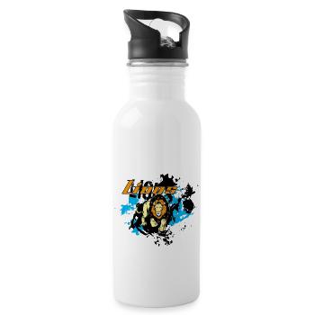 Lion - Trinkflasche mit integriertem Trinkhalm - Weiß - Rechts