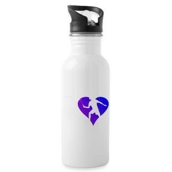 Badminton players women men squash - Water bottle with straw - white - Right