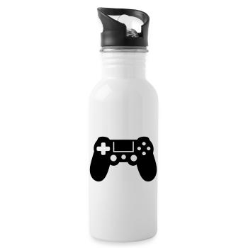 Videospiel-Controller - Trinkflasche mit integriertem Trinkhalm - Weiß - Rechts