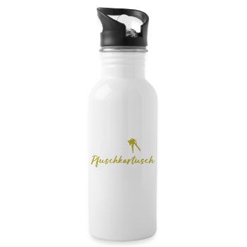 Pfuschkartusch für Handwerker - Trinkflasche mit integriertem Trinkhalm - Weiß - Rechts
