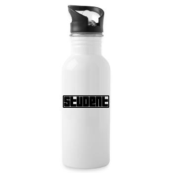 Student Logo - Trinkflasche mit integriertem Trinkhalm - Weiß - Rechts