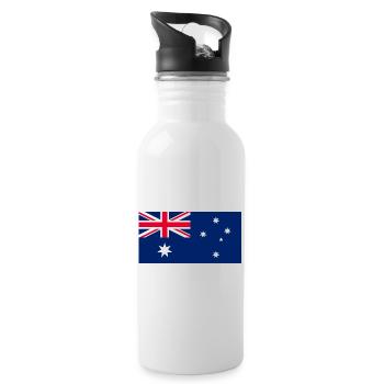 Australien - Trinkflasche mit integriertem Trinkhalm - Weiß - Rechts