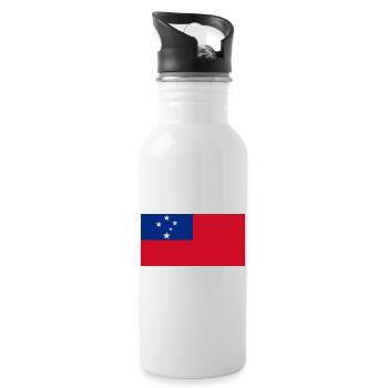 Samoa - Trinkflasche mit integriertem Trinkhalm - Weiß - Rechts