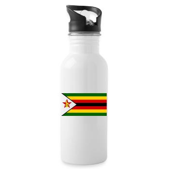 Zimbabwe - Gourde avec paille intégrée - blanc - Droite
