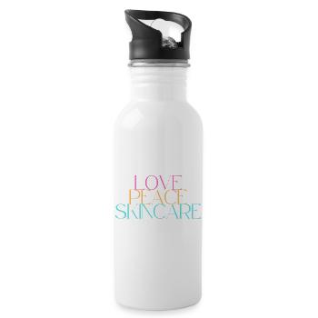 Love Peace Skincare - all you need - Trinkflasche mit integriertem Trinkhalm - Weiß - Rechts