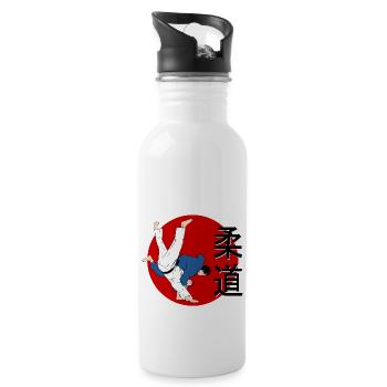 Judo - Judoka - Martial Arts - Water bottle with straw - white - Right