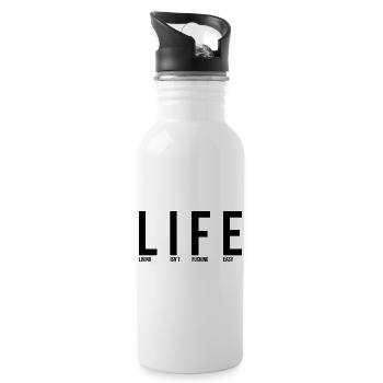 LifeUnfiltered - Trinkflasche mit integriertem Trinkhalm - Weiß - Rechts