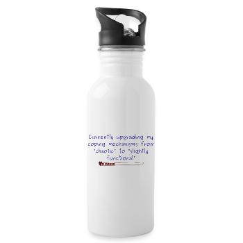 Chaotic to Slightly Functional Coping design - Water bottle with straw - white - Right