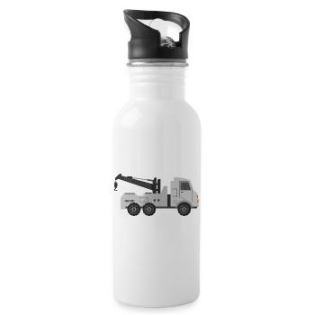 Tow truck - Water bottle with straw - white - Right
