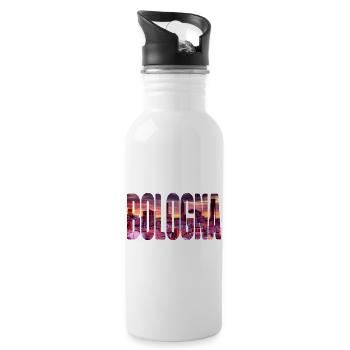 Bologna Sunset - Water bottle with straw - white - Right
