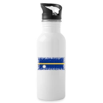Pays de Nauru - Gourde avec paille intégrée - blanc - Droite