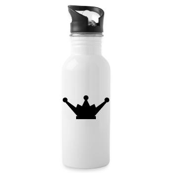 Crown - Water bottle with straw - white - Right