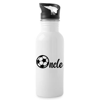 Uncle Football - Water bottle with straw - white - Right
