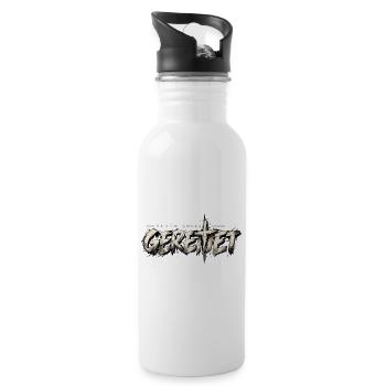 Durch Gnade gerettet Christliches Bibel Design - Trinkflasche mit integriertem Trinkhalm - Weiß - Rechts