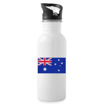 Australien - Trinkflasche mit integriertem Trinkhalm - Weiß - Rechts