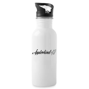 Äpplerkind Frankfurt - Trinkflasche mit integriertem Trinkhalm - Weiß - Rechts