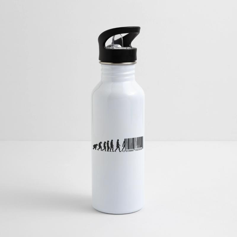 Trinkflasche mit integriertem Trinkhalm