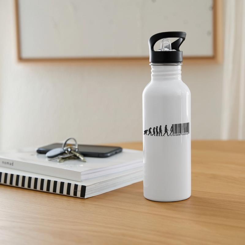 Trinkflasche mit integriertem Trinkhalm
