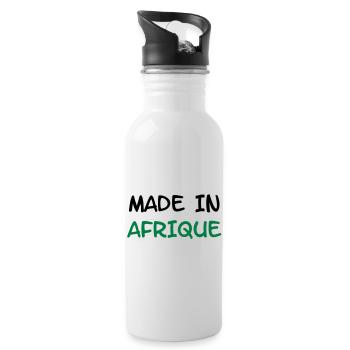 Made in AFRICA! - Water bottle with straw - white - Right
