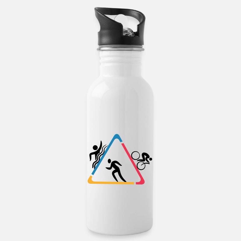 Triathlon - Gourde avec paille intégrée - blanc