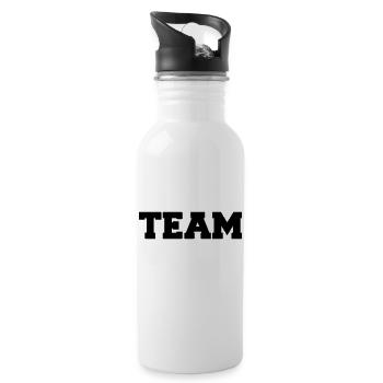 team - Gourde avec paille intégrée - blanc - Droite