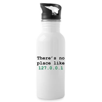 there's no place like 127.0.0.1 - Water bottle with straw - white - Right