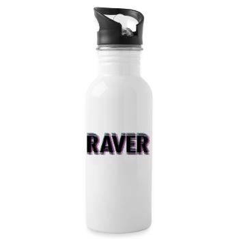 Raver - Trinkflasche mit integriertem Trinkhalm - Weiß - Rechts
