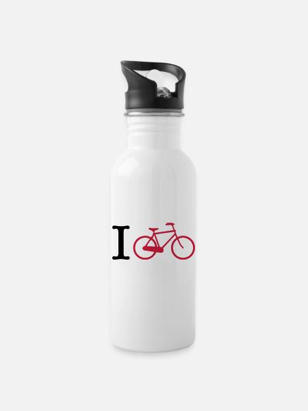 cyclisme - Gourde avec paille intégrée - blanc