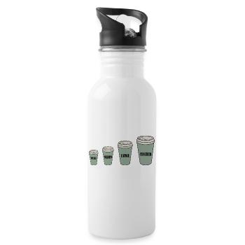 Lehrerkaffee - Trinkflasche mit integriertem Trinkhalm - Weiß - Rechts