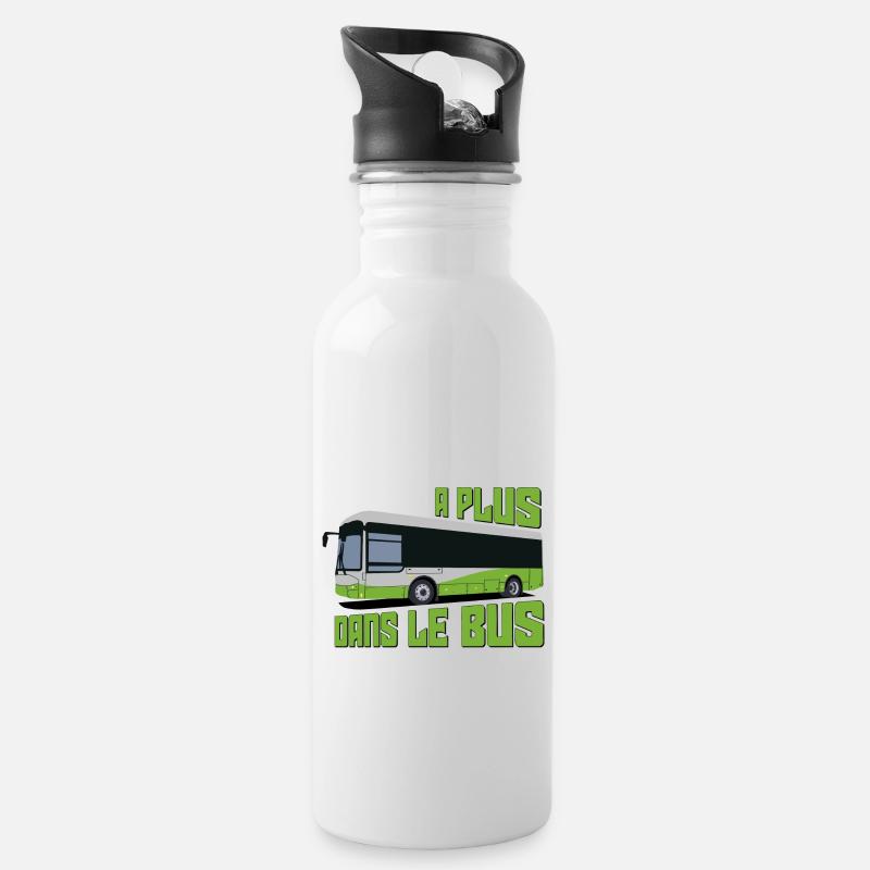 BUS - Gourde avec paille intégrée - blanc