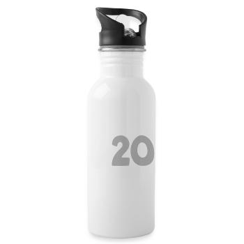 420 | 4,20 | Couleur de conception réglable - Gourde avec paille intégrée - blanc - Droite