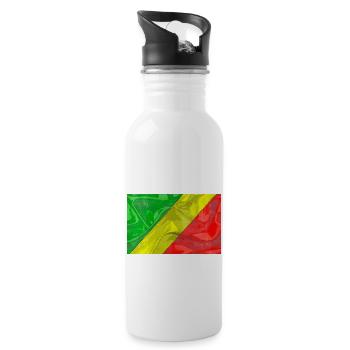 Congo Collection 'by nikkkooo - Trinkflasche mit integriertem Trinkhalm - Weiß - Rechts