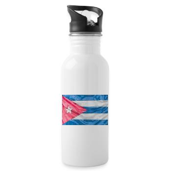 Cuba Collection 'by nikkkooo - Water bottle with straw - white - Right