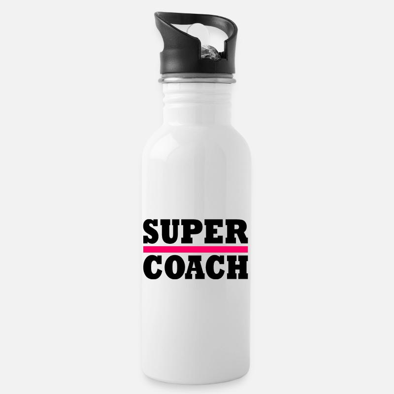 Coach - Gourde avec paille intégrée - blanc