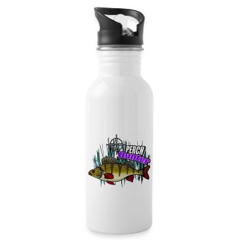 Barschjäger - Trinkflasche mit integriertem Trinkhalm - Weiß - Rechts