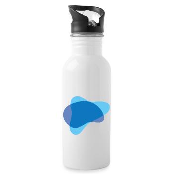 Farbkleckse Kleckse Farbspritzer Maler Geschenk - Trinkflasche mit integriertem Trinkhalm - Weiß - Rechts
