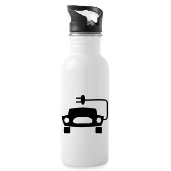Electric cars - Water bottle with straw - white - Right