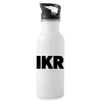 IKR | Text Slang - Water bottle with straw - white - Right