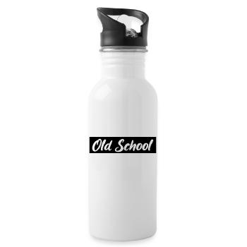 Old School - Water bottle with straw - white - Right