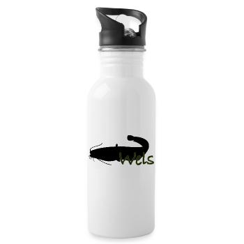 Wels - Trinkflasche mit integriertem Trinkhalm - Weiß - Rechts