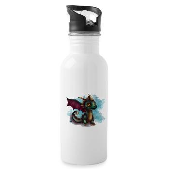 Dragon baby - Water bottle with straw - white - Right