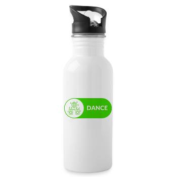 Dance button - Water bottle with straw - white - Right