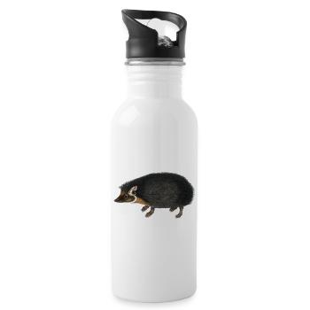 hedgehog - Water bottle with straw - white - Right